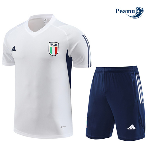 Vendita Kit Maglia Formazione Calcio Italia Bambino + Pantaloni Bianco 2023-2024
