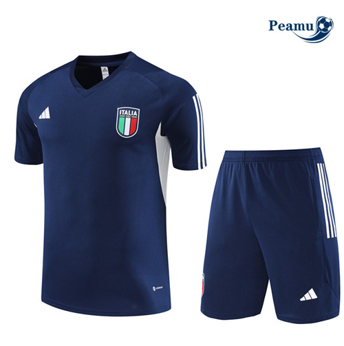 Saldi Kit Maglia Formazione Calcio Italia Bambino + Pantaloni Blu 2023-2024