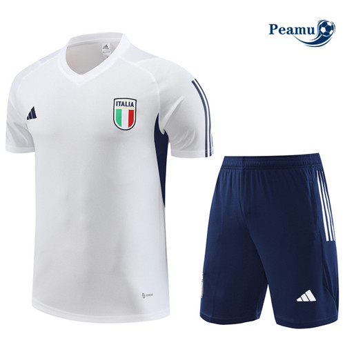 Scelta Kit Maglia Formazione Calcio Italia + Pantaloni Bianco 2023-2024