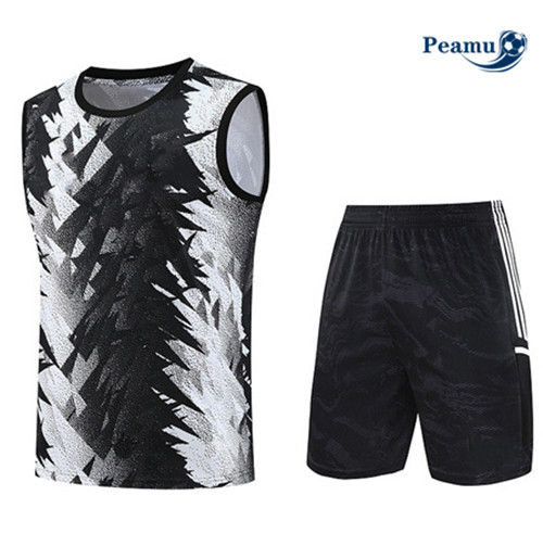 Promozionale Kit Maglia Formazione Calcio Juventus Debardeur + Pantaloni Nero 2023-2024