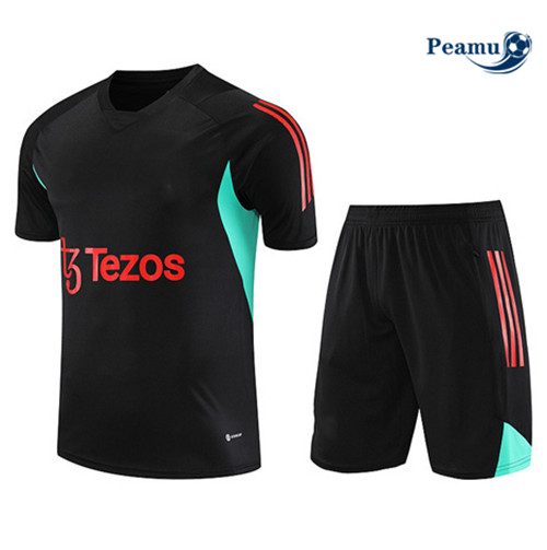 Sconto Kit Maglia Formazione Calcio Manchester United + Pantaloni Nero 2023-2024