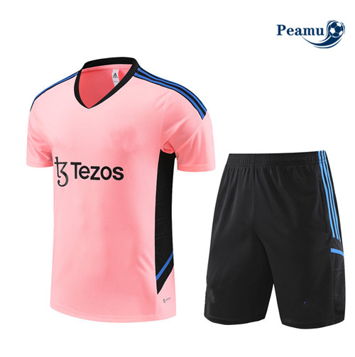 Acquistare Kit Maglia Formazione Calcio Manchester United + Pantaloni Rosa 2023-2024