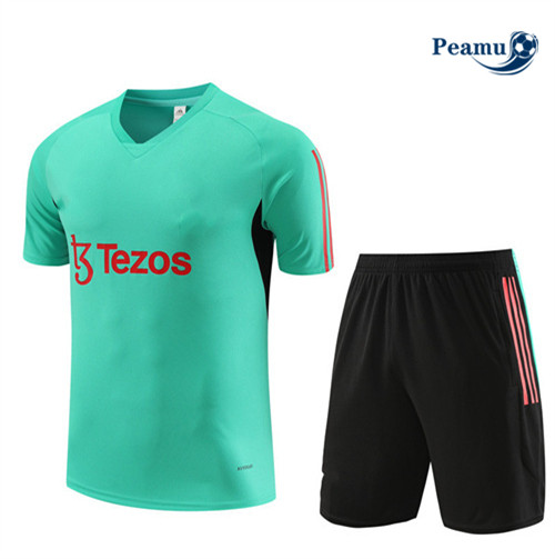 Prezzo Kit Maglia Formazione Calcio Manchester United + Pantaloni Verde 2023-2024