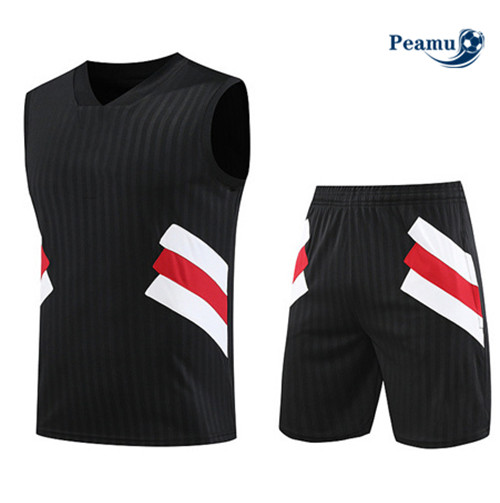 Saldi Kit Maglia Formazione Calcio Manchester United Debardeur + Pantaloni Nero 2023-2024