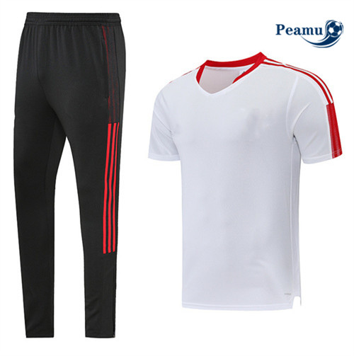 Fornire Kit Maglia Formazione Calcio Manchester United + Pantaloni Bianco 2023-2024