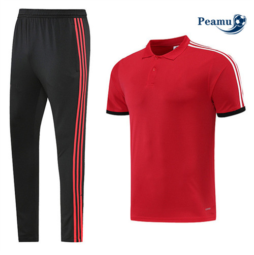 La moda Kit Maglia Formazione Calcio Manchester United + Pantaloni Rosso 2023-2024
