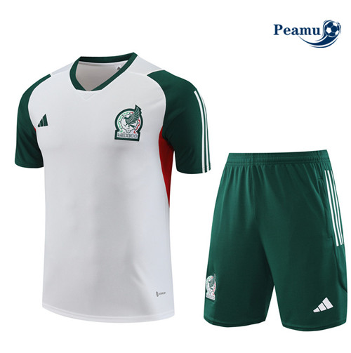 Produzione Kit Maglia Formazione Calcio Messico + Pantaloni Bianco 2023-2024