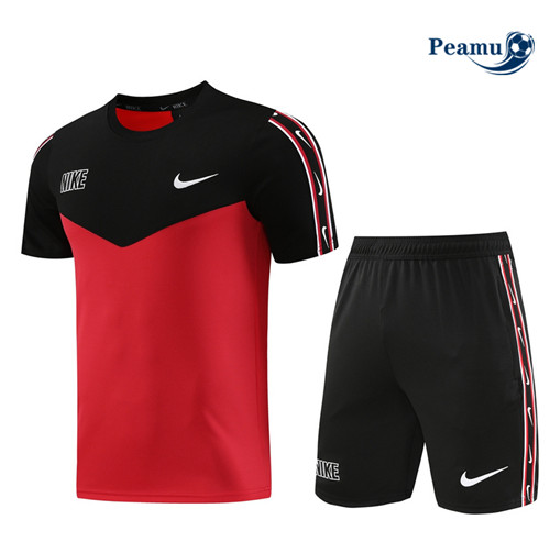 Fornire Kit Maglia Formazione Calcio Nike + Pantaloni Rosso 2023-2024