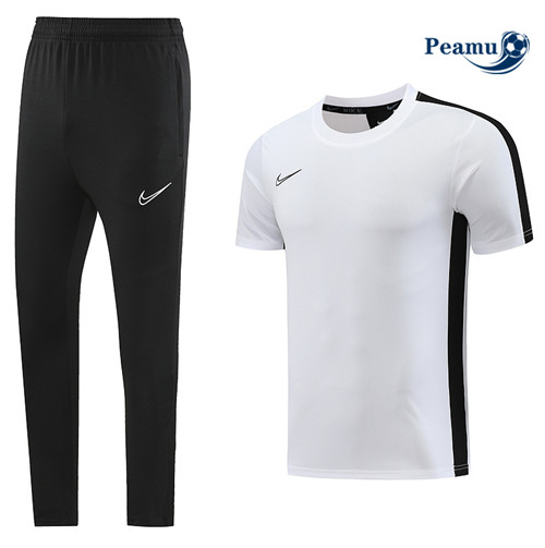 Produzione Kit Maglia Formazione Calcio Nike + Pantaloni Bianco 2023-2024
