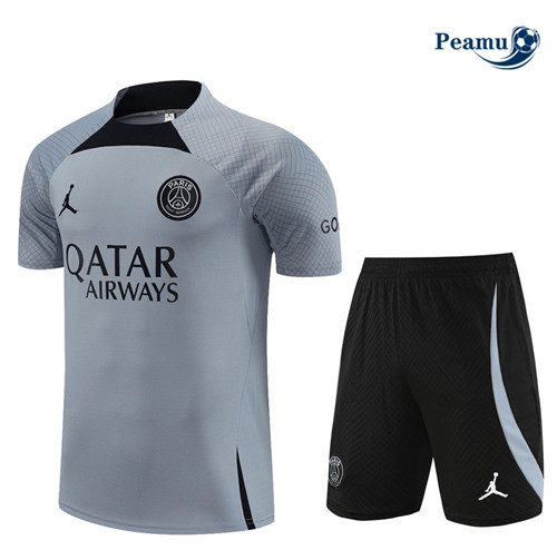 Offrire Kit Maglia Formazione Calcio PSG Bambino + Pantaloni Grigio 2023-2024