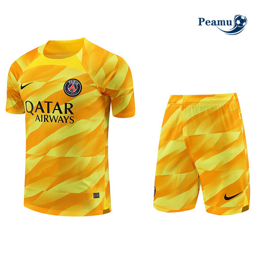 Acquistare Kit Maglia Formazione Calcio Gardien de but PSG + Pantaloni Giallo 2023-2024
