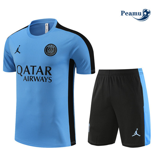 Acquistare Kit Maglia Formazione Calcio PSG + Pantaloni Blu 2023-2024