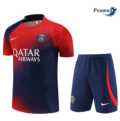 Offrire Kit Maglia Formazione Calcio PSG + Pantaloni Blu 2023-2024