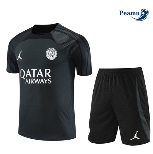 Shopping Kit Maglia Formazione Calcio PSG + Pantaloni Grigio 2023-2024