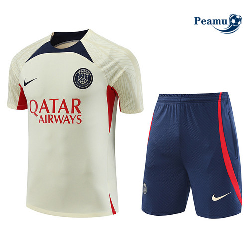 Comperare Kit Maglia Formazione Calcio PSG + Pantaloni Albicocca 2023-2024