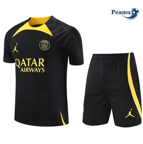 Nuove Kit Maglia Formazione Calcio PSG + Pantaloni Nero 2023-2024