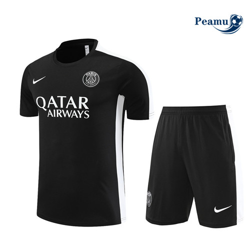 Promozionale Kit Maglia Formazione Calcio PSG + Pantaloni Nero 2023-2024