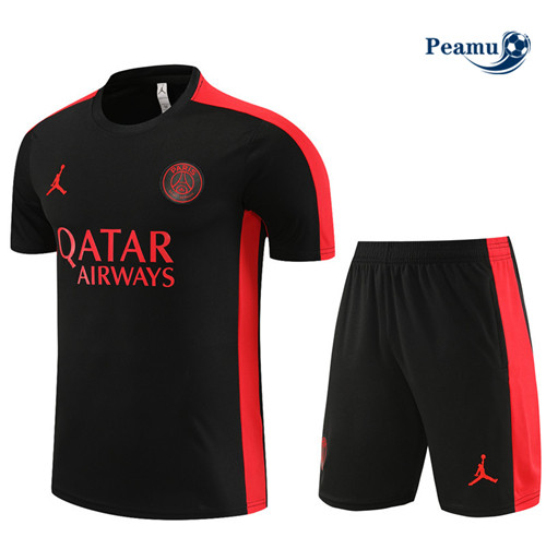 Vendere Kit Maglia Formazione Calcio PSG + Pantaloni Nero 2023-2024