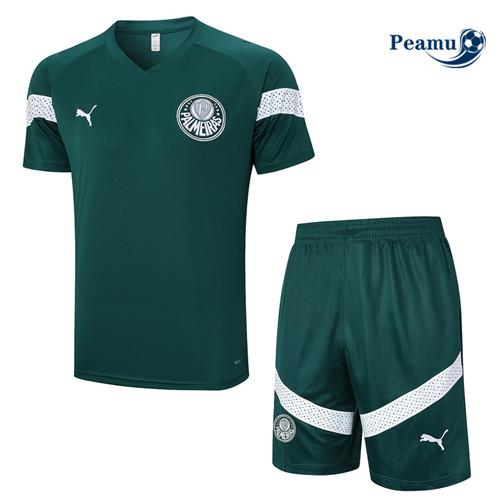 Negozio Kit Maglia Formazione Calcio Palmeiras + Pantaloni Verde 2023-2024