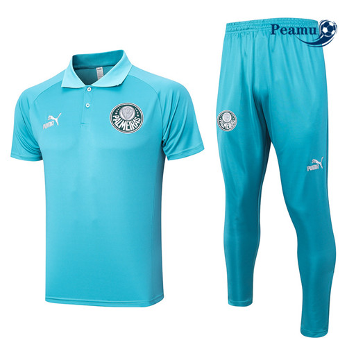Prezzo Kit Maglia Formazione Calcio Palmeiras Polo + Pantaloni Blu 2023-2024