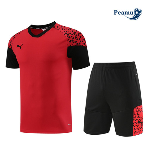 Comperare Kit Maglia Formazione Calcio Puma + Pantaloni Rosso 2023-2024