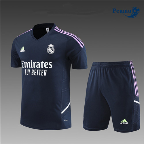 Collezione Kit Maglia Formazione Calcio Real Madrid Bambino + Pantaloni Blu 2023-2024