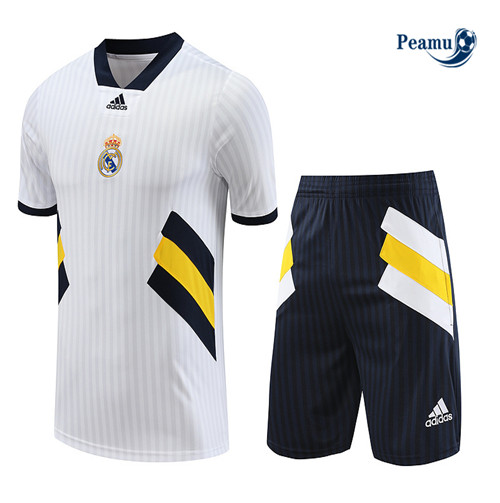 Saldi Kit Maglia Formazione Calcio Real Madrid + Pantaloni Bianco 2023-2024