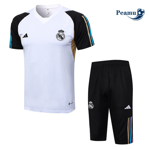 Acquistare Kit Maglia Formazione Calcio Real Madrid + Pantaloni Bianco 2023-2024