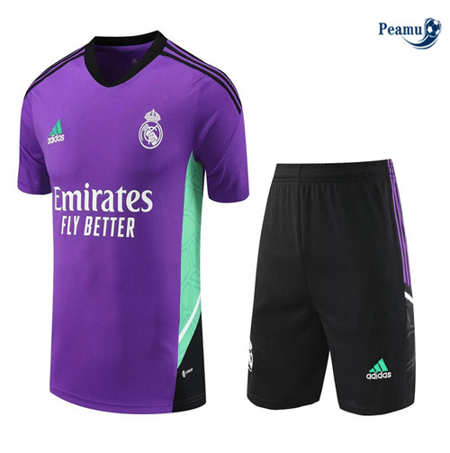 La moda Kit Maglia Formazione Calcio Real Madrid + Pantaloni Viola 2023-2024