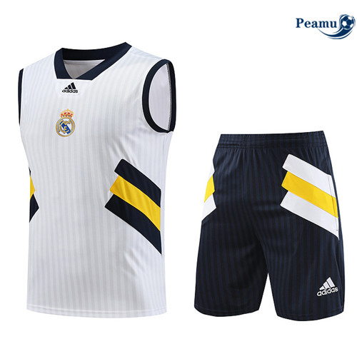 Comperare Kit Maglia Formazione Calcio Real Madrid Debardeur + Pantaloni Bianco 2023-2024