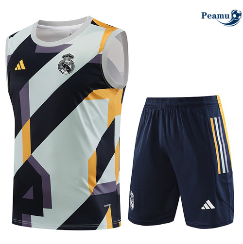 Sconto Kit Maglia Formazione Calcio Real Madrid Debardeur + Pantaloni Nero 2023-2024