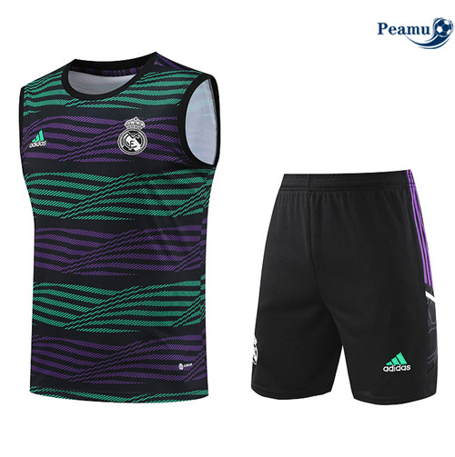 Acquistare Kit Maglia Formazione Calcio Real Madrid Debardeur + Pantaloni Verde 2023-2024