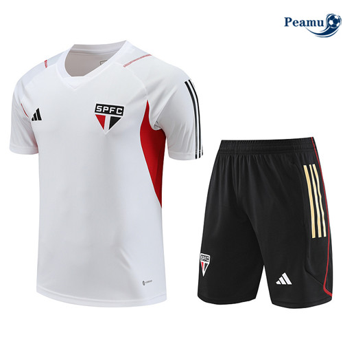 Acquistare Kit Maglia Formazione Calcio Sao Paulo + Pantaloni Bianco 2023-2024