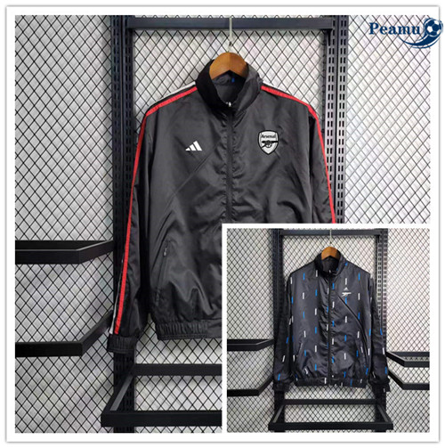 Negozio Giacca A Vento Calcio Arsenal Nero 2023-2024