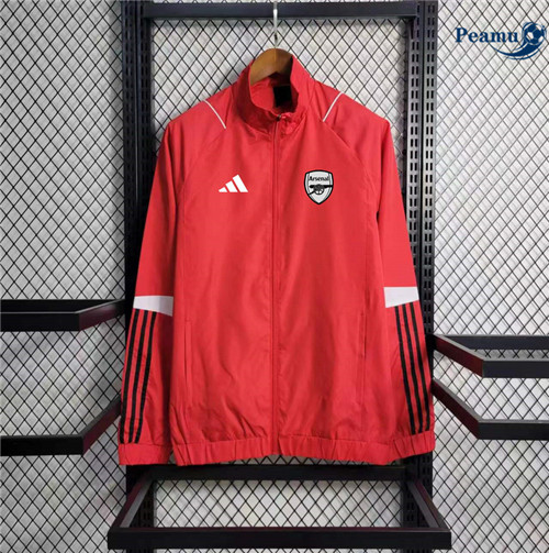 Collezione Giacca A Vento Calcio Arsenal Rosso 2023-2024