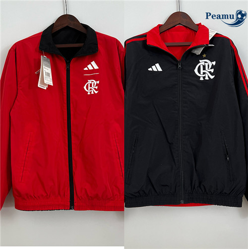 Collezione Giacca A Vento Calcio Flamengo Rosso 2023-2024