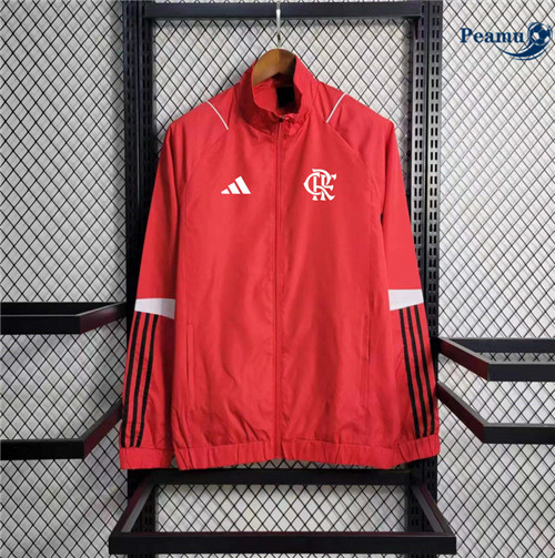 Nuovo Giacca A Vento Calcio Flamengo Rosso 2023-2024