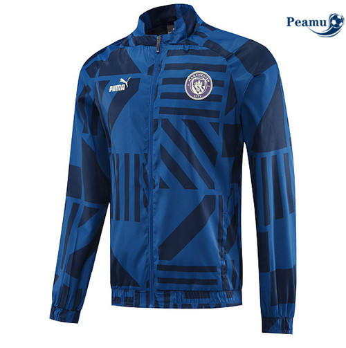 Fornire Giacca A Vento Calcio Manchester City Blu 2023-2024