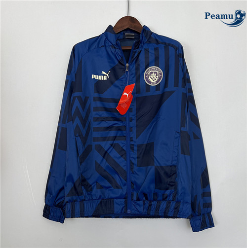 Shopping Giacca A Vento Calcio Manchester City Blu 2023-2024
