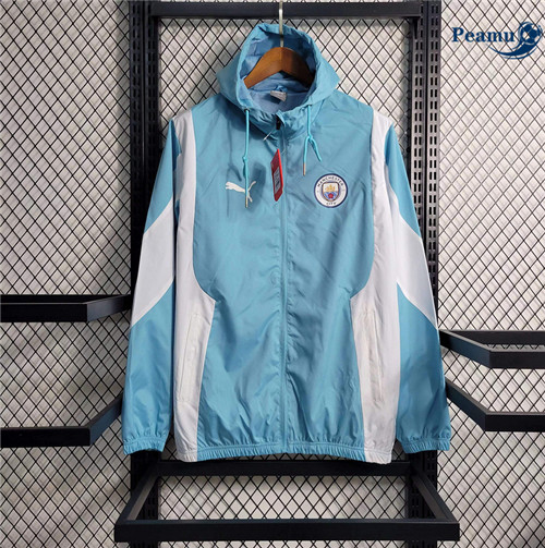 Comperare Giacca A Vento Calcio Manchester City Blu 2023-2024