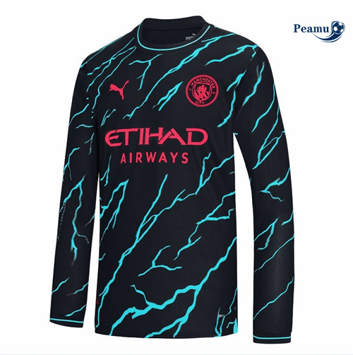 NuovoMaglie Calcio Maglie Calcio Manchester City Seconda Manica lunga 2023-2024