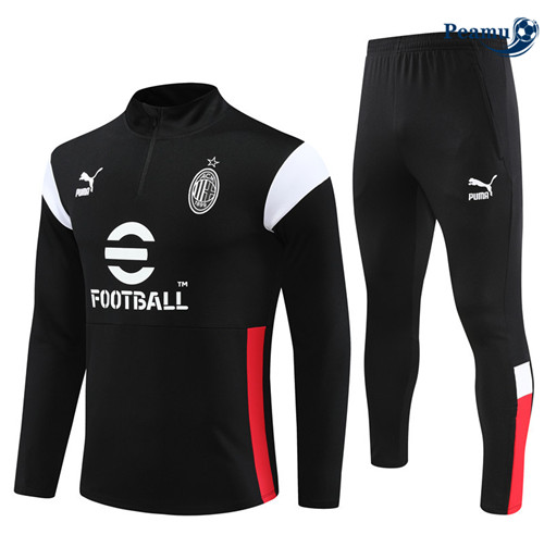 ScontoMaglie Maglie Tuta Calcio AC Milan Nero 2023-2024