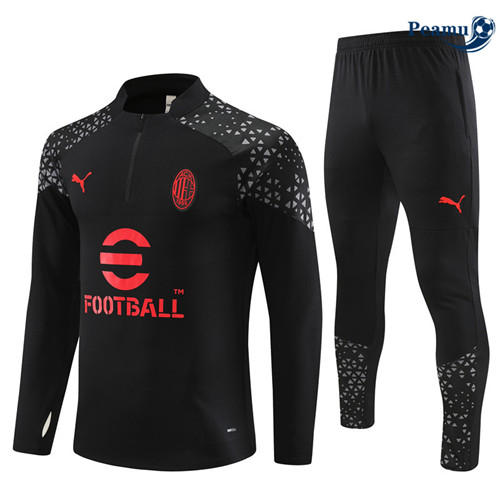 PromozionaleMaglie Maglie Tuta Calcio AC Milan Nero 2023-2024