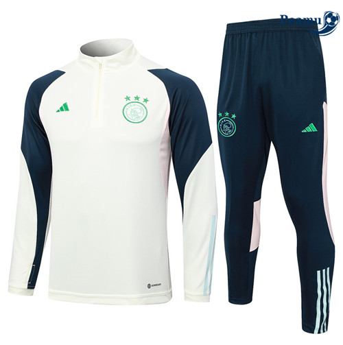 PrezzoMaglie Maglie Tuta Calcio AFC Ajax Bianco 2023-2024
