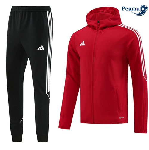 PromozionaleMaglie Maglie Tuta Calcio - Felpa con cappuccio Adidas Rosso 2023-2024
