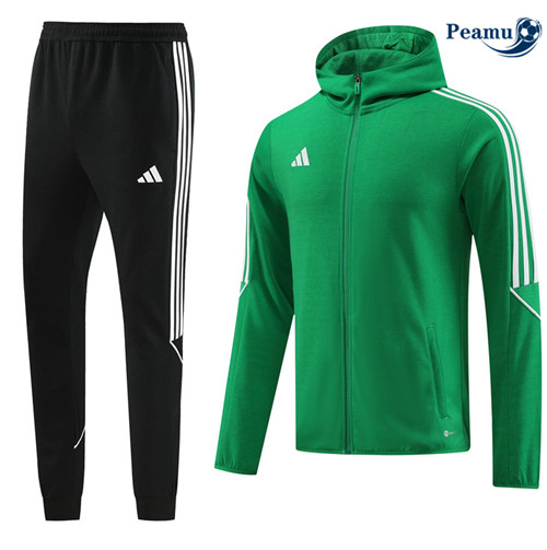 GrossistaMaglie Maglie Tuta Calcio - Felpa con cappuccio Adidas Verde 2023-2024