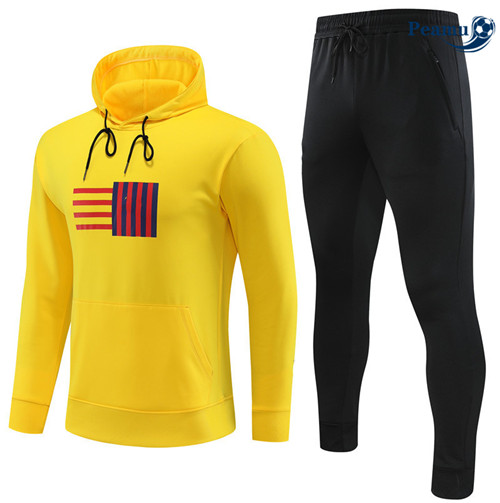FornireMaglie Maglie Tuta Calcio - Felpa con cappuccio Barcellona Giallo 2023-2024