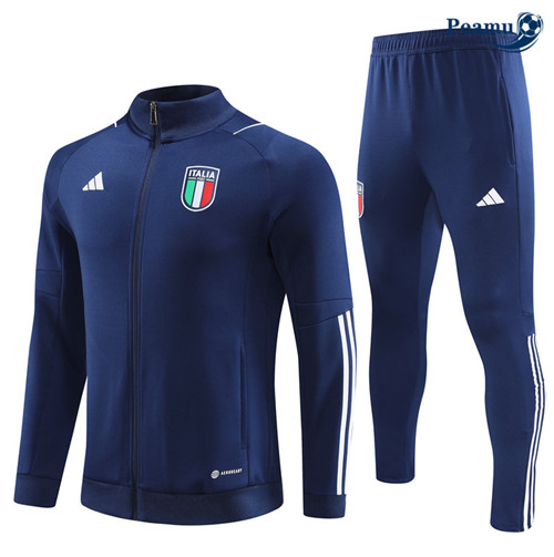 CreareMaglie Maglie Tuta Calcio - Giacca Italia Blu 2023-2024