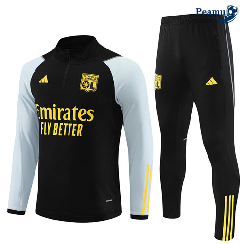 CreareMaglie Maglie Tuta Calcio Lyon Nero 2023-2024