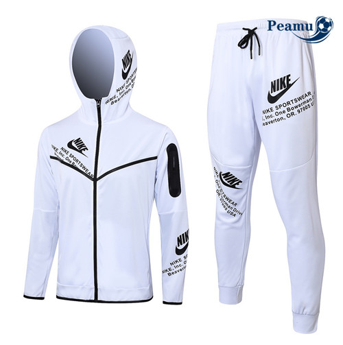 NuoveMaglie Maglie Tuta Calcio - Felpa con cappuccio Nike Bianco 2023-2024